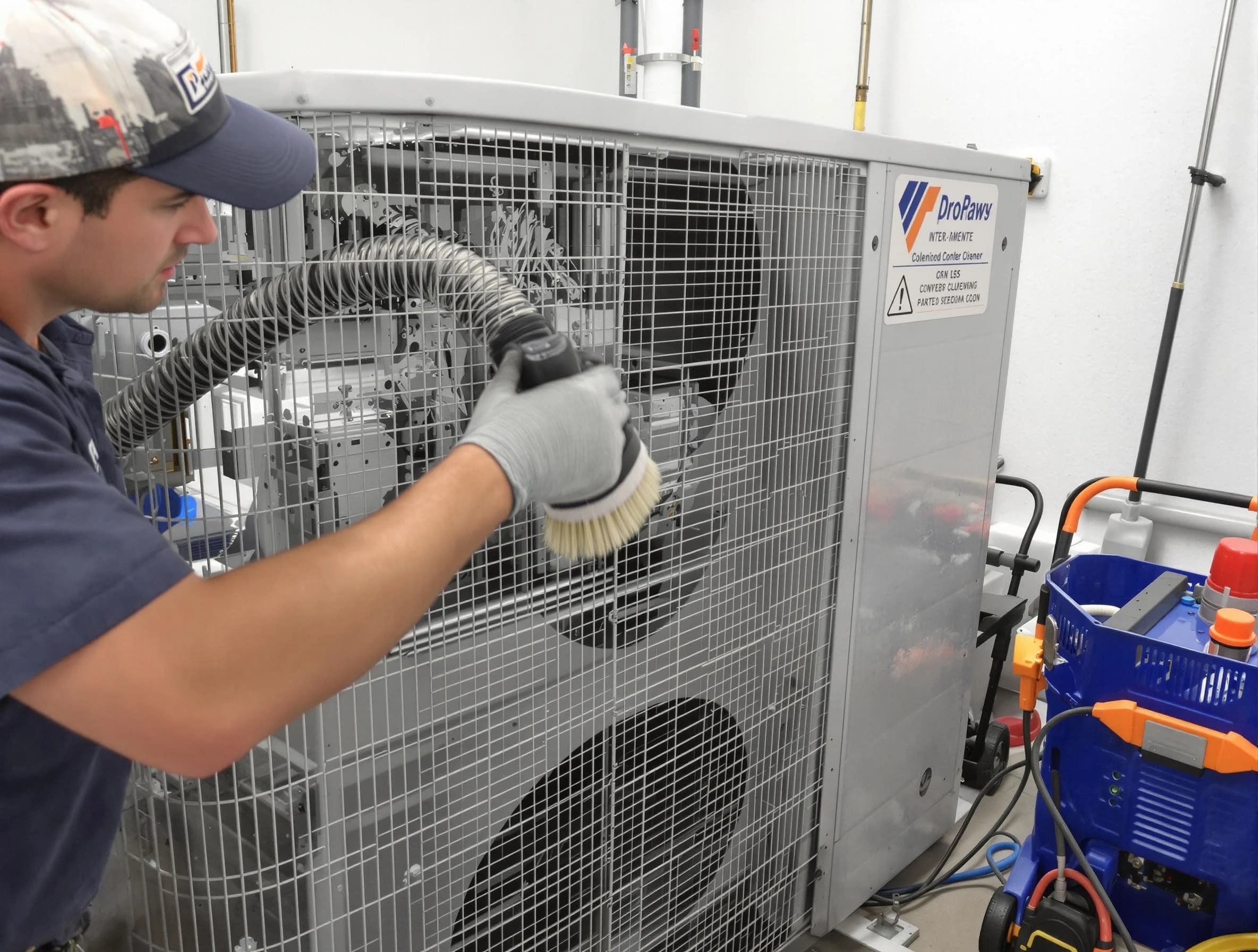 Colonial Heights Air Duct Cleaning specialist performing precision AC coil cleaning for improved system performance in Colonial Heights