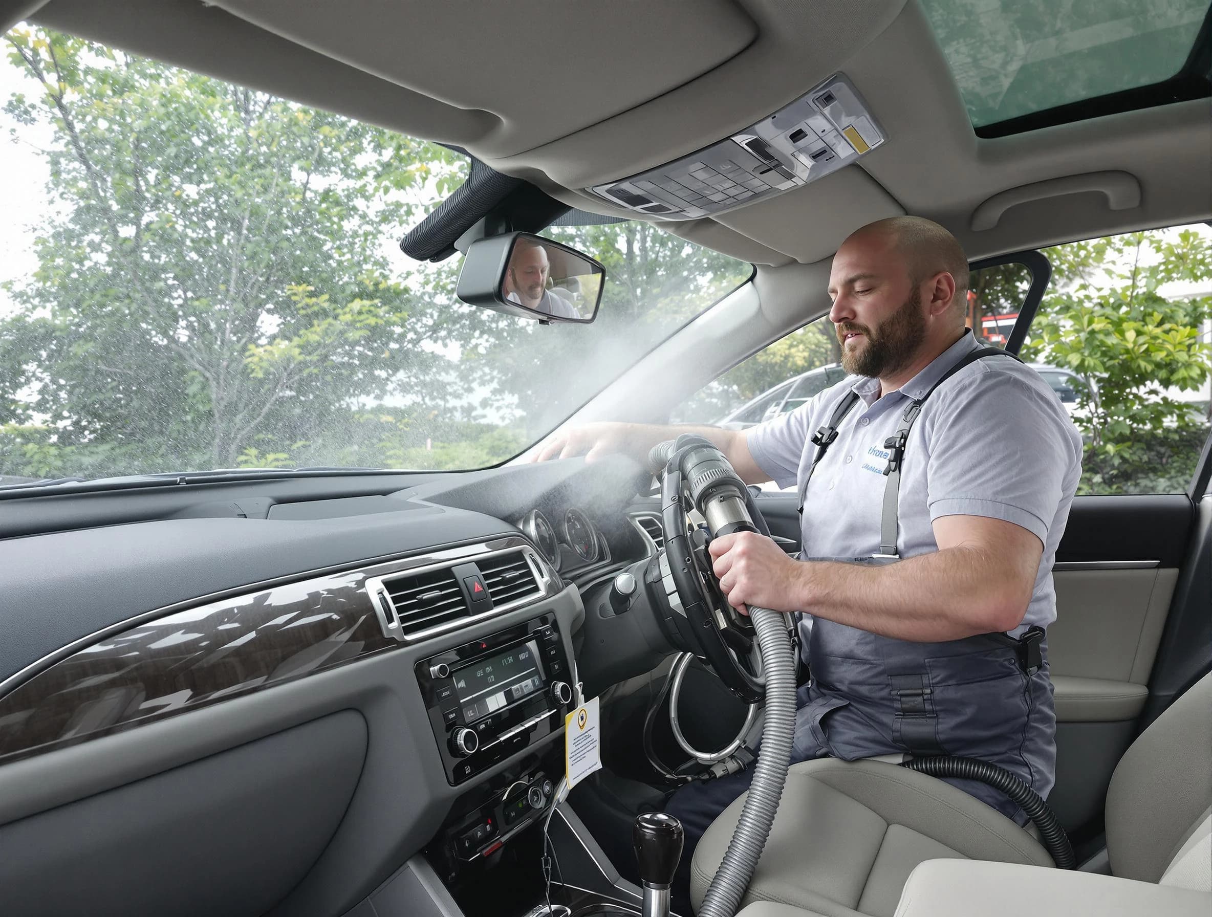 Colonial Heights Air Duct Cleaning specialist performing professional car duct cleaning in Colonial Heights