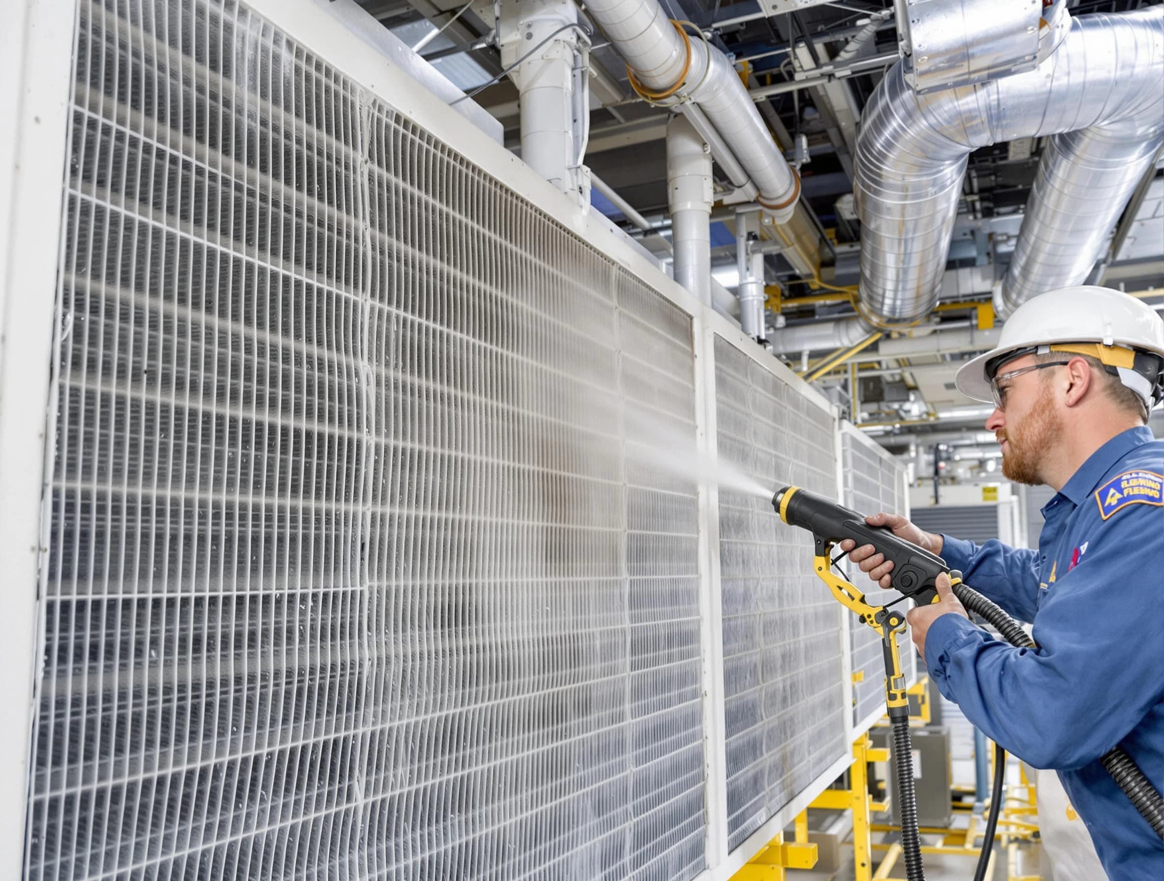 Professional commercial coil cleaning by Colonial Heights Air Duct Cleaning in Colonial Heights