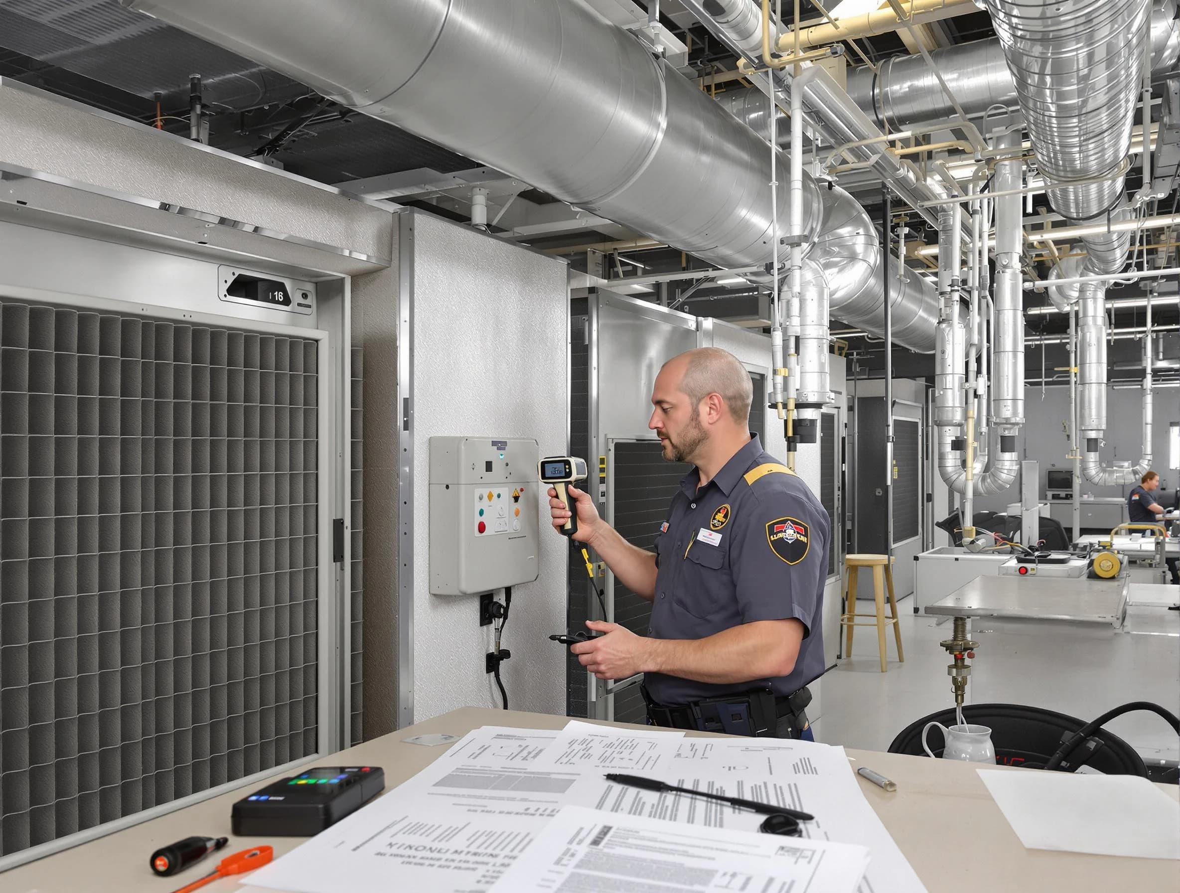 Professional filter system inspection by Colonial Heights Air Duct Cleaning in Colonial Heights